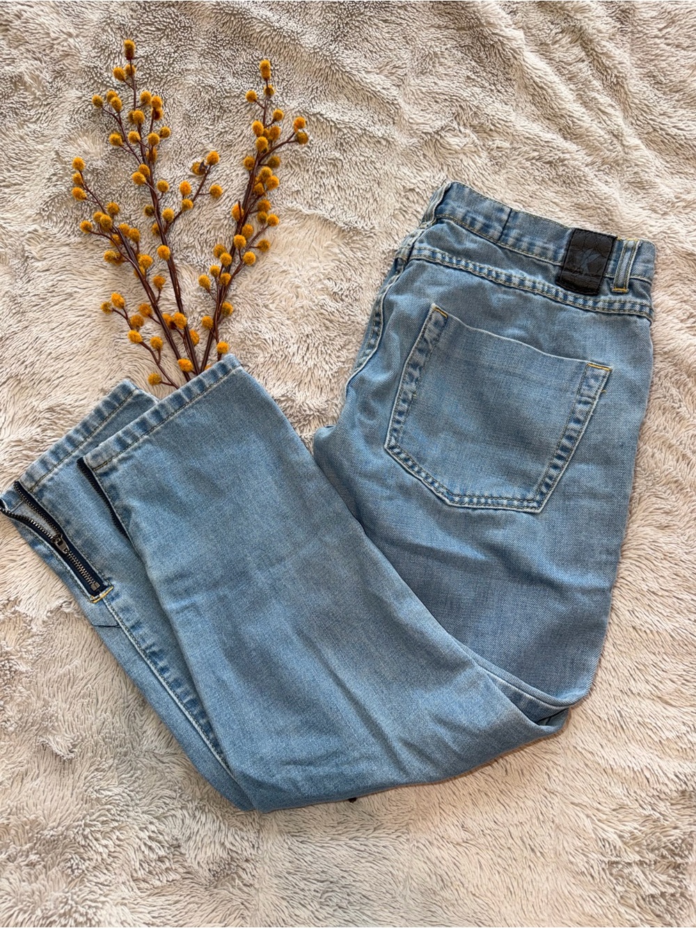 One Teaspoon Light Blue Cropped Women’s Jeans — Ankle Length